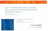 EN DRUGS ONDERZOEK (FADO) 2017 - Trimbos-instituut · 2017-11-20 · 3 INLEIDING Het FADO is hét nationale platform voor de presentatie van onderzoek naar het gebruik van alcohol