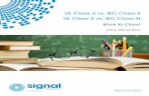 White Paper: Back to Class! UL Class 2 vs. IEC Class II ... · PDF file UL Class 2 vs. IEC Class II UL Class 3 vs. IEC Class III Back to Class! Author: Mitchell Rhine ... differences