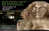 het doel van de staat is de vrijheidnicolasdings.nl/spinoza/making/spinoza.pdf · where the house in which Spinoza was born once stood. By commissioning to make a sculpture in honor