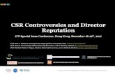 CSR Controversies and Director Reputation...Research Question » Reputation important for directors’ career prospects. Works as incentive to monitor firms and managament. » Director