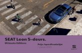 SEAT Leon 5-deurs · 2020-03-30 · / Instaplijst (verlicht) aluminium 'CUPRA' in voordeuren / Media System Navi Plus met 8 inch touchscreen in kleur met gratis kaart updates voor