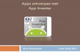 Apps ontwerpen met App Inventor...App inventor app Via app MIT AI2 Companion is het mogelijk aanpassingen te doen aan de app zonder opnieuw de app te downloaden en installeren. Computer