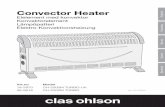 Convector Heater - Clas Ohlson€¦ · Art.nr. 18-2870 Modell CH-2000M TURBO-UK 36-5616 CH-2000M TURBO Les brukerveiledningen grundig før produktet tas i bruk og ta vare på den