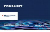 Cover Hamer Direct Prijslijst - oud · Oliemeter Hamer digitaal met haakse uitloop 1/2" aansluiting € 155,00 0402; 04 € - ... 10000900 ZVA 550.2 pistool 650l/m gasolie/diesel