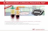 S-Monovette Lithium-Heparine Gel · PDF file S-Monovette® Lithium-Heparine Gel+ - voor verbeterde patiëntenzorg S-Monovette® Lithium-Heparine Gel+ - voor verbeterde patiëntenzorg