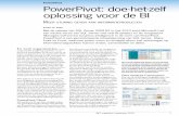 PowerPivot PowerPivot: doe-het-zelf oplossing voor de BIbiplatform.nl/magazines/Aveq/117816.pdf · PowerPivot Server Gebruikers kunnen de PowerPivot bestan-den gemakkelijk delen door