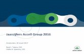 Jaarcijfers Accell Group 2016 jaarcijfers 2016.pdf · 10 maart 2017 Accell Group N.V. - presentatie jaarcijfers 2016 2 • Netto-omzet nam toe met 6% tot € 1.05 miljard door een