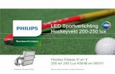 LED Sportverlichting Hockeyveld 200-250 · PDF file OptiVision LED gen2 BVP525 LED Sportverlichting Hockeyveld 200-250 lux Hockey Klasse III en II 200 en 250 Lux KNHB en NSVV Kijk
