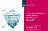 Cultuur en Gedrag in onderzoeken - ISACA NL Chapter · Cultuur en Gedrag in onderzoeken / 10 mei 2017 'Cultuur in ICT is giftig’ Waarom veel vrouwen en professionals met een andere