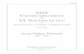 OU VI. SONATES EN DUOtuben/scores/telcanon/telcanon.pdf · Georg Philipp Telemann 1681 { 1767 Published by Johan Tufvesson. Non-commercial copying welcome Revision: 1:2. 1 G 4 6 4