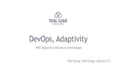 TC2 AWSomeDay DevOps Adaptivity · •Docker + microservice architektúra •Kubernetes cluster felépítése •CI/CD pipeline bevezetése •Elasticsearch + Fluentd/Logstash + Kibana