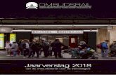 Jaarverslag 2018 van de ombudsdienst voor de treinreizigers...Het Jaarverslag 2018 van de ombudsdienst voor de treinreizigers 3 1. Voorwoord 5 2. Statistiek van de klachten 9 2.1.