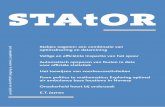 STAtOR...STAtOR is een uitgave van de Vereniging voor Statistiek en Operations Research (VVSOR). STAtOR wil leden, bedrijven en overige geïnteresseerden op de hoogte houden van ontwikke-lingen