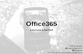 Office365 - saMBO-ICT · 2016-02-12 · Backup? •Toelichting: Backup/Restore niet in licentie. •Keus: We bieden geen backup/restore. 90 site-prullenbak + 90 dagen collectieprullenbak.