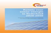 Ruimte voor zonne-energie in Nederland 2020-2050 · 1 1 GWp aan zonnepanelen wekt in Nederland gemiddeld 875 GWh/jaar op = 3,15 PJ per jaar. Ofwel: 1 PJ aan zonnestroom wordt jaarlijks