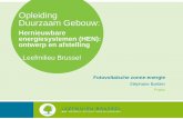 Opleiding Duurzaam Gebouw - Bruxelles Environnement · 3 1. Zonne-energie 2. Fotovoltaïsche technologie 3. Keuze-elementen 4. Uitvoering 5. Dimensionering 6. EPB 7. Investering 8.