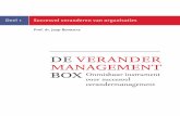 DE VERANDER MANAGEMENT BOX - Jaap Boonstra...2013/02/01  · om meerwaarde te leveren voor klanten. De ambitie van deze audioreeks is u te ondersteunen met praktische en theoretische