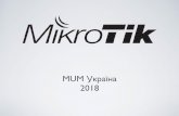 MUM Україна 2018 · 2018-06-11 · •Основана 1996 • Первая версия RouterOS 1997 • Первый RouterBOARD 2002 • Первый MUM в Праге