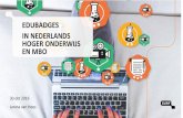 EDUBADGES IN NEDERLANDS HOGER ONDERWIJS EN MBO · 2019-11-07 · Samen met instellingen werken aan gebruik van digitale credentials. Proof of Concept . Aantonen dat open badges in