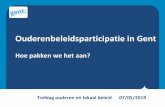 Ouderenbeleidsparticipatie in Gent...> Toeleiden senioren naar participatie en co-creatie projecten, oa burgerbudget, burgerkabinet, buurtbeheerprojecten, Wijk aan Zet… Samenwerking