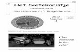 Het Sietekaristje Sietekaristje 04-2012.pdf · De volgende morgen bleek de zon wel van de partij en genoten we van een rustig ontbijt en wat gekeuvel met de buren zijspanrijders.