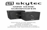 SMW SERIE SUBWOOFERmedia.elektronik-star.de/images/BDA/de/10001531.pdf · gehoorbescherming als men blootgesteld wordt aan een geluidsniveau van 85dB of meer. Zorg ervoor dat de versterker