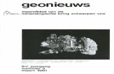 geon ieuws - mineralogie · Karel de VIe straat 11, 6-2(130 Antwerpen Jan Sen'. :jnlaan .37 . R-2100 Deurre Tel . 031/25 03 9 3 Bovenweg 23 . NL-1871 VN Schoorl 'iel . 00/31/22/09