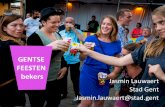 GENTSE FEESTEN bekers Jasmin Lauwaert...Stad Gent Jasmin.lauwaert@stad.gent Gentse Feesten 2018 •Uniek Gentse Feesten door verbod wegwerpbekers •Verbod zowel voor horeca feestenzone