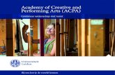Academy of Creative and Performing Arts (ACPA) · Aan deze brochure, die met zorg is samengesteld, kunnen geen rechten worden ontleend. De meest actuele informatie is te vinden op