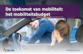 De toekomst van mobiliteit: het mobiliteitsbudget · 2016-12-19 · 32 1. Check of de vragen rondom mobiliteit leven in de eigen organisatie. 2. Het in kaart brengen van het huidige