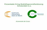 Presentatie Kring Bedrijfsgezondheidszorg Amsterdam e.o. · Slim omgaan met je energie • Grenzen stellen –de ene dag van alles kunnen, de volgende dag niks • Wat heb je nodig
