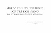 XỬ TRÍ SXH NẶNG - dl.nhidong.org.vndl.nhidong.org.vn/Documents/2012/HNGBT102012/C7... · • Kết quả nghiên cứu của ThS BS Phan Văn Thành, BS Phạm Đình Quý về
