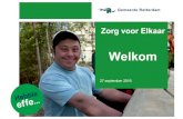 Presentatie bijeenkomst Zorg voor Elkaar versie 2026-09 · zorg, hulp en ondersteuning 4 De gemeente is verantwoordelijk voor: 23.362 Rotterdammers met vervoer op maat (2015) 19.827