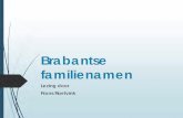 Brabantse - Nederlandse Genealogische Vereniging...Van de Broek is zo gewoon, Paludanus klinkt interessanter Vooral een gewoonte uit de 17 e en 18 e eeuw (Humanisme) Dubbele familienamen