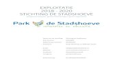 EXPLOITATIE 2018 - 2020 STICHTING DE STADSHOEVE · Instagram: parkdestadshoeve Bankrekening: NL29RABO0303039949. ... De stichting zal blijven inspelen op deze trend in een steeds