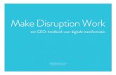 Make Disruption Work - Managementboek.nl€¦ · aan transformaties van bedrijfsonderdelen in de context van disruptie. Samen hebben we digitale competenties opgebouwd, zijn we nieuwe,