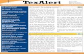 In dit nummer Bij TexAlert 10e jaargang nummer 1 · Circulaire bedrijfskleding Persoonlijk thermisch beheer: Textiel om warm te blijven Biobased textiel en geavanceerde weeftechnologie