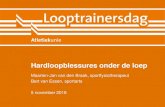 Hardloopblessures onder de loep - Atletiekunie.nl · Fasciosis plantaris (hielspoor) Kliniek: - pijn onder de hiel - ochtendstijfheid/startpijn en reactie op belasting - provocatie