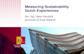 Measuring Sustainability Dutch Experiences · ROTTERDAM ZUIDWESTELIJKE DELTA Noordwij Katwij Boulevard Scheveninge ... 2012 27-29 November 2012, Oostende . Veiligheid tegen overstrominepn