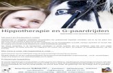 Hippotherapie en G-paardrijden - Rijbaan Piet flyer.pdf · De omgang met paarden werkt ontspannend, zowel lichamelijk als geestelijk. Het (leren) paardrijden is bij therapeutisch