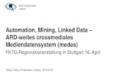 Automation, Mining, Linked Data ARD-weites crossmediales ......Microservices Linked Data Triple Store Search Engine Collect ... SCRUM –agile Entwicklung 26 Pilotbetrieb 3 Wochen