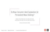 Personalized News Rankings? Do News Consumers Want ... - Maartje ter Hoeve Maartje ter Hoeve @maartjeterhoeve