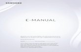 E-MANUAL · 2020-04-30 · E-MANUAL Bedankt voor het aanschaffen van dit Samsung-product. Registreer uw product voor een uitgebreidere service op M o d e l _____ S e r i e n u m m
