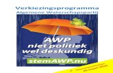 20180617 AWP verkiezingsprogramma 2019 AWP... · eenmaal niet overal in Nederland hetzelfde. De AWP is georganiseerd in afdelingen per waterschap. 1. Voor onze kinderen want ook zij