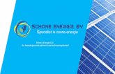 Schone Energie BV...Onze Visie Schone Energie B.V. heeft als missie om de drempel naar duurzame energiebronnen te verlagen. Hierbij richten wij ons voornamelijk op zonnepanelen. Elektriciteit