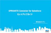 OPROARTS Connector for Salesforce セットアップ …...Connector for Salesforceのインストールから認証情報の設定方法までを記載 しています。 OPROARTS