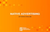 Native advertising Content marketing - Voka...Native advertising. Wenst u hierover meer informatie en/of een bezoek ter toelichting, neem dan zeker contact: chris.lens@voka.be Title