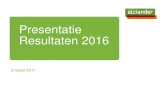 Presentatie Resultaten 2016 - Alliander...Deze presentatie is opgesteld met inachtneming van de grondslagen voor waardering en resultaatbepaling die zijn gehanteerd bij het opstellen