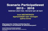 Presentatie: Scenario Participatiewet 2013 - 2016 …...2013/03/01  · 4. Ambities 2013 – 2016 Participatiewet 5. Scenario’s Participatiewet 2013 - 2016 6. Rendement tegenprestatie