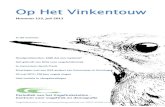 Op Het Vinkentouw - Vogeltrekstation Nummer 122, juli 2011 Voorwoord Hartje zomer valt deze OHV op uw